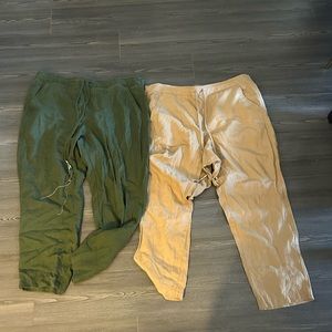 J. Crew Linen Cropped pants